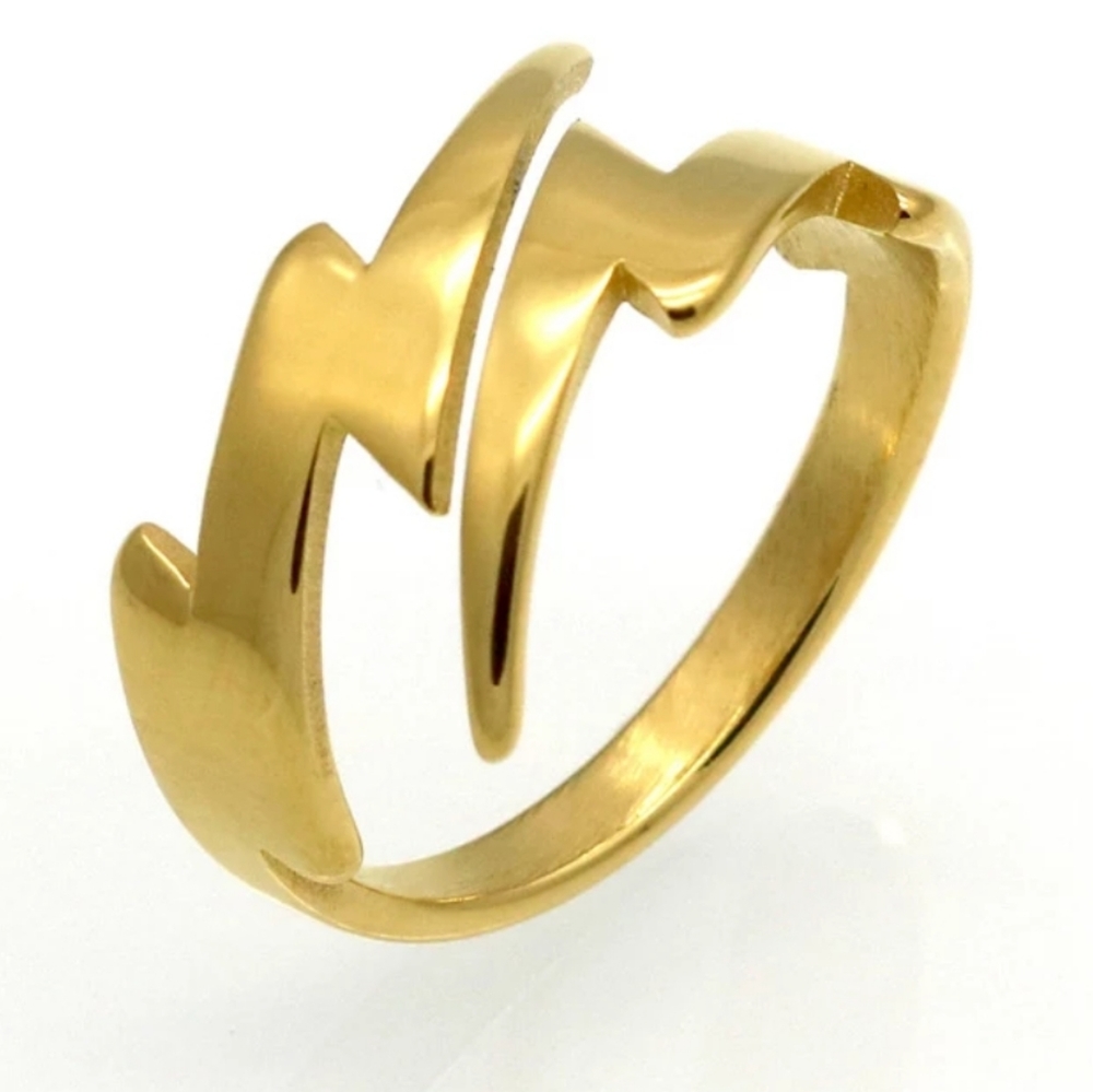 Gold Lightning Bolt Ring